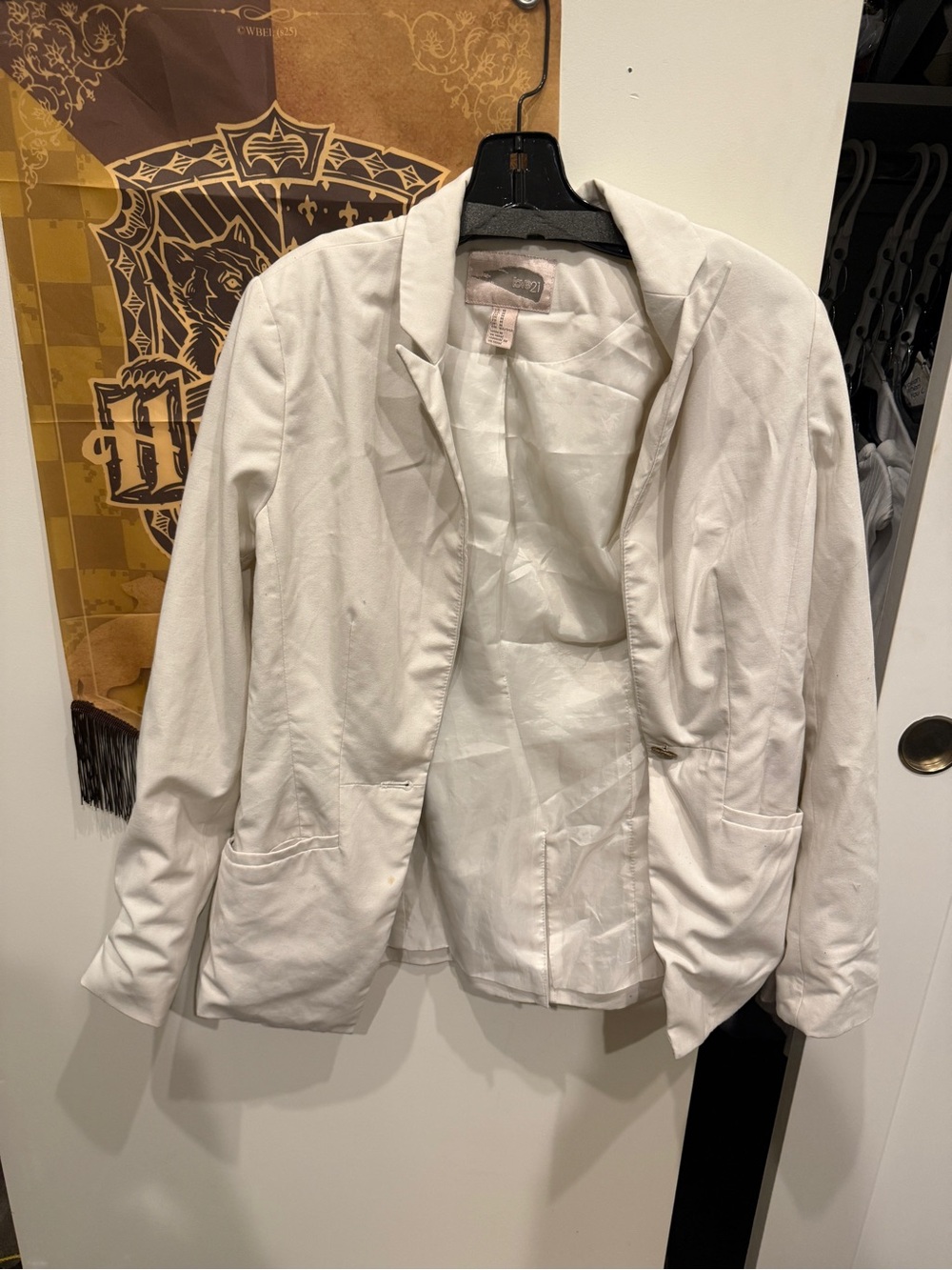 Forever 21 White Women's Blazer Jacket